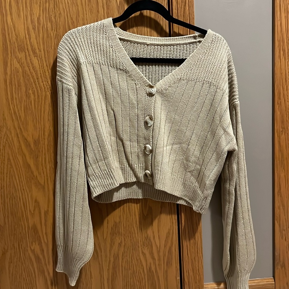 Brown cardigan